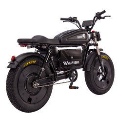 WALFISK Electric bike ET-7 3000W Brushless Motor 60V45AH Big Battery Black Warrior Ebike Full suspension 50MPH 100miles Free Rear Cushion(Canada)