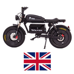 WALFISK Electric bike ET-7 3000W Brushless Motor 60V45AH Big Battery Black Warrior Ebike Full suspension 50MPH 100miles Free Rear Cushion(Canada)