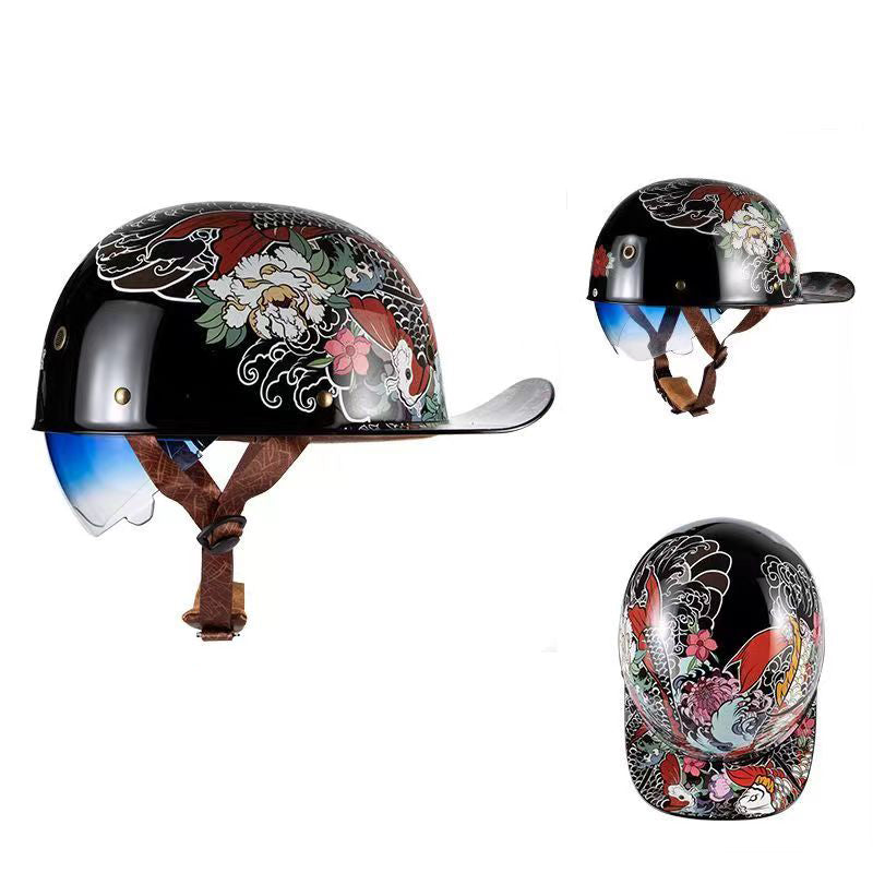 Retro Trend Helmet Electric Bicycle Motorcycle Helmet Harley Helmet