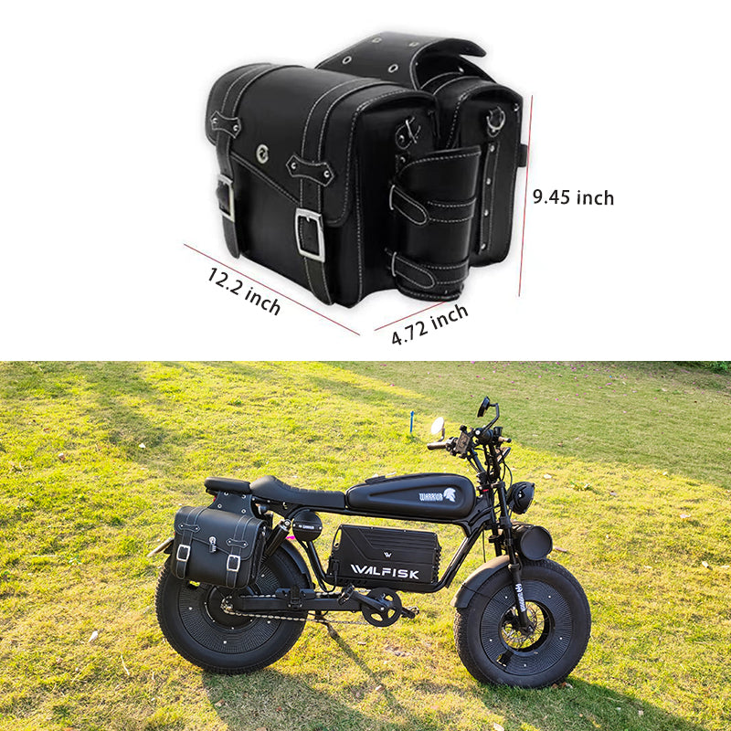 Walfisk ET-7 Electric Bicycle/Motorcycle Large capacity Side bag With Water Cup Cover(Customized product do not support return)