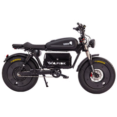 WALFISK Electric bike ET-7 3000W Brushless Motor 60V45AH Big Battery Black Warrior Ebike Full suspension 50MPH 100miles（Free Rear Cushion）