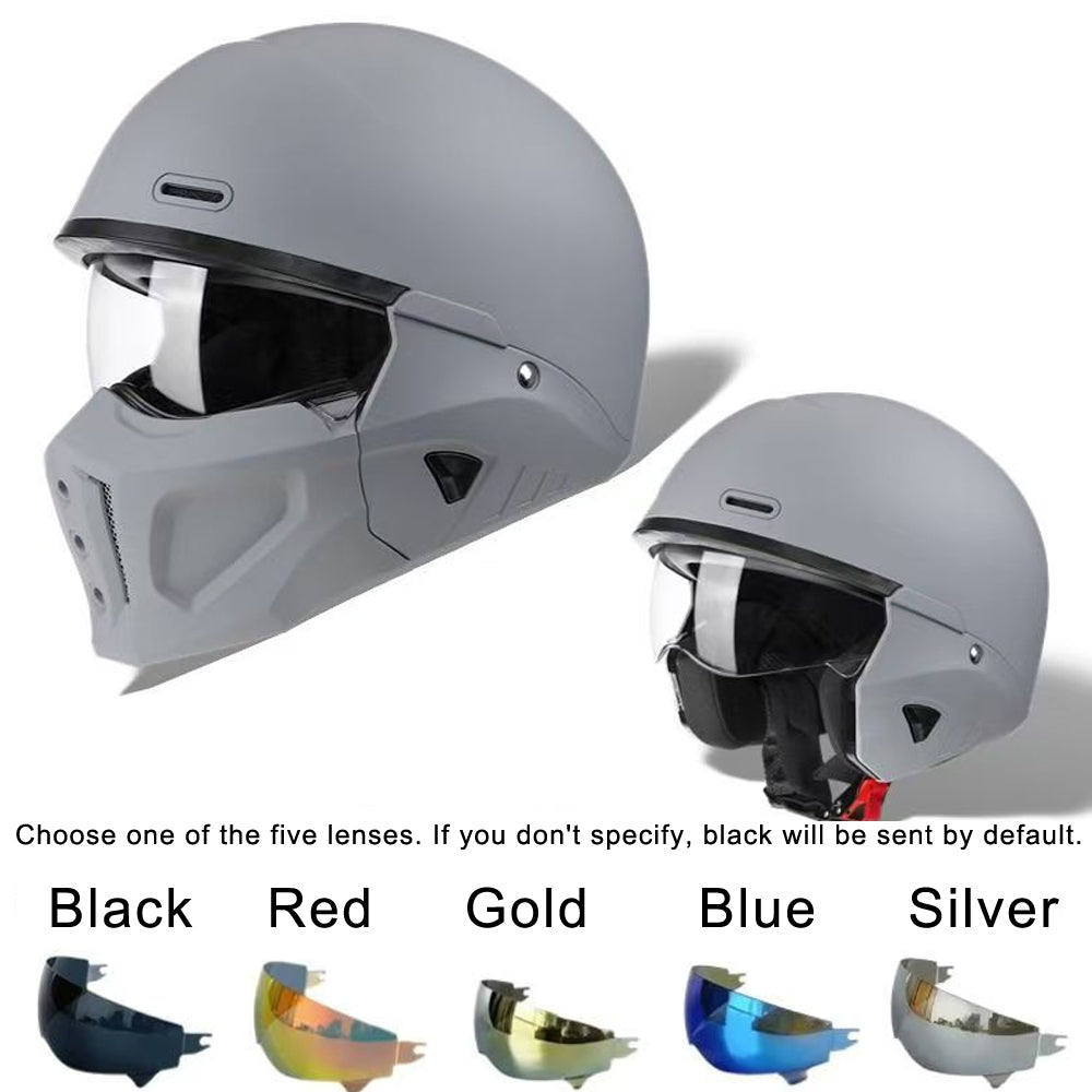WALFISK Electric Bike/Motorcycle Combo Helmet Matt grey / M-57-58cm WALFISK Electric Bike/Motorcycle Combo Helmet Matt grey / M-57-58cm