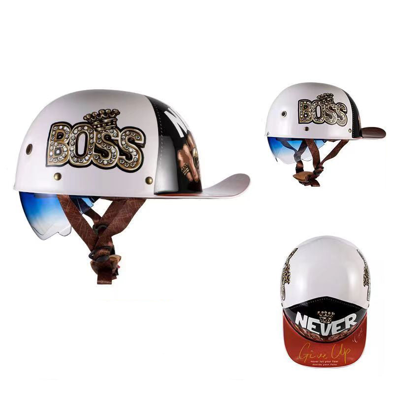 Retro Trend Helmet Electric Bicycle Motorcycle Helmet Harley Helmet