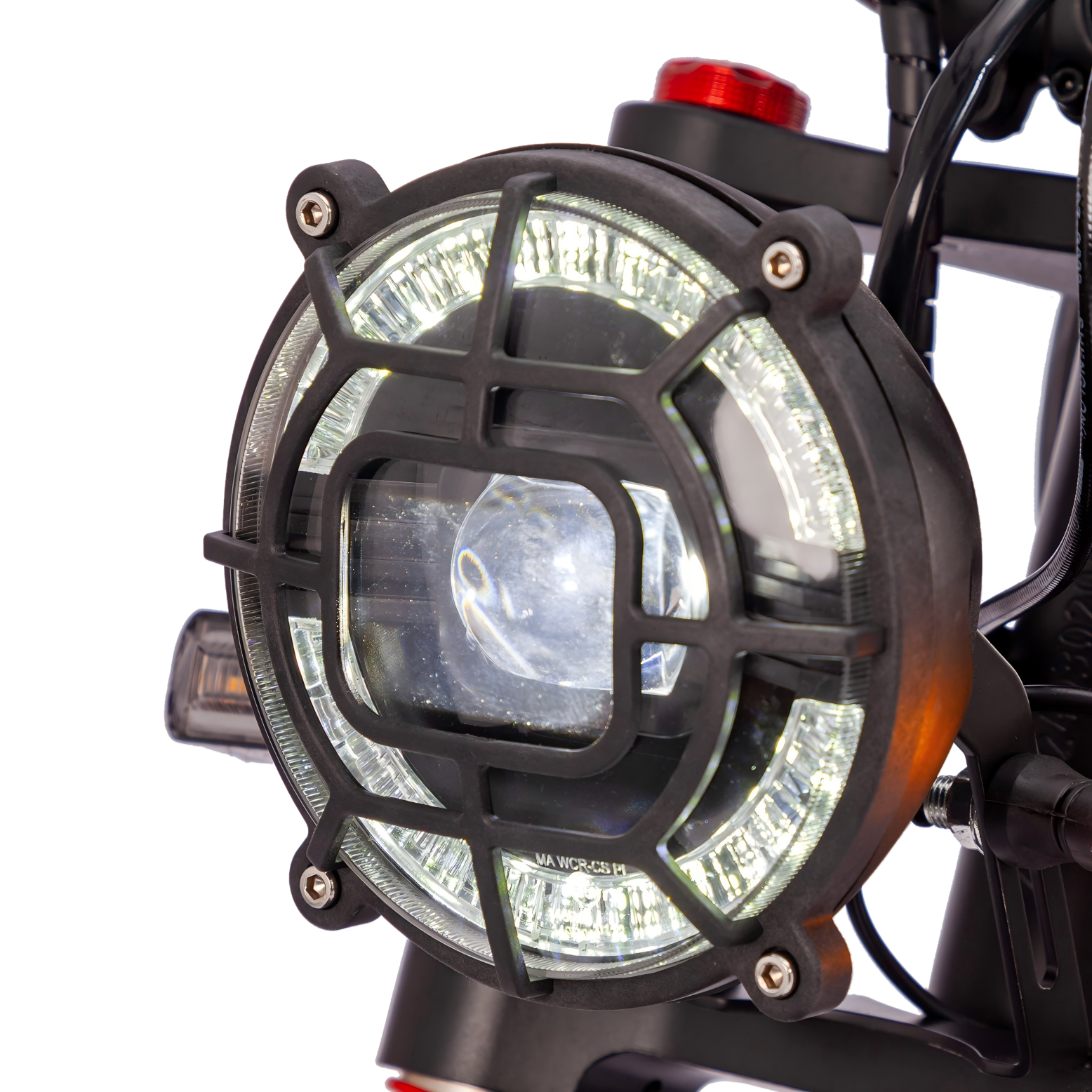 WALFISK ET-7 Electric Bike Replacement LED Headlight Assembly with Protective Guard and Mounting Bracket