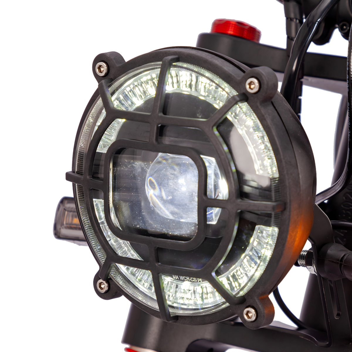 WALFISK ET-7 Electric Bike Replacement LED Headlight Assembly with Protective Guard and Mounting Bracket