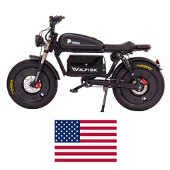 WALFISK Electric bike ET-7 3000W Brushless Motor 60V45AH Big Battery Black Warrior Ebike Full suspension 50MPH 100miles（Free Rear Cushion）